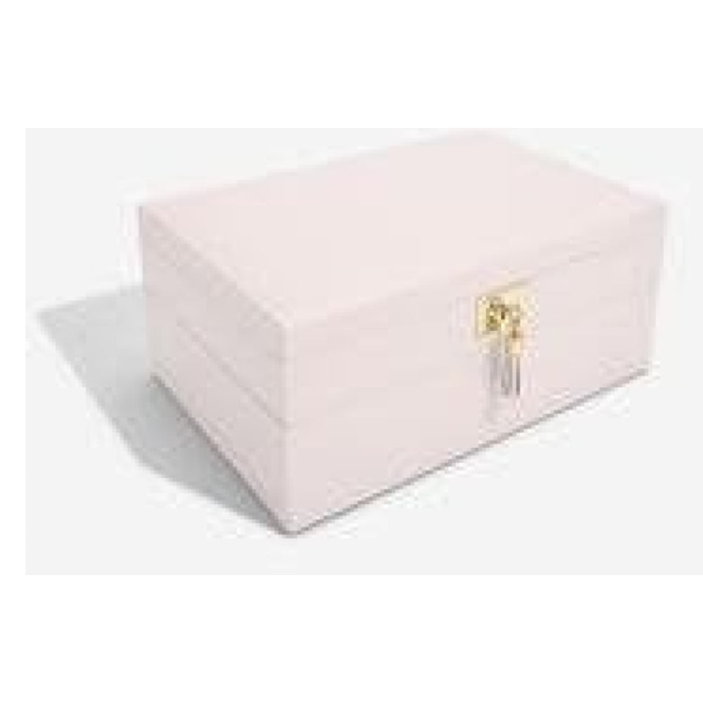 Classic Pink Leather Set Of 2 Jewellery Box