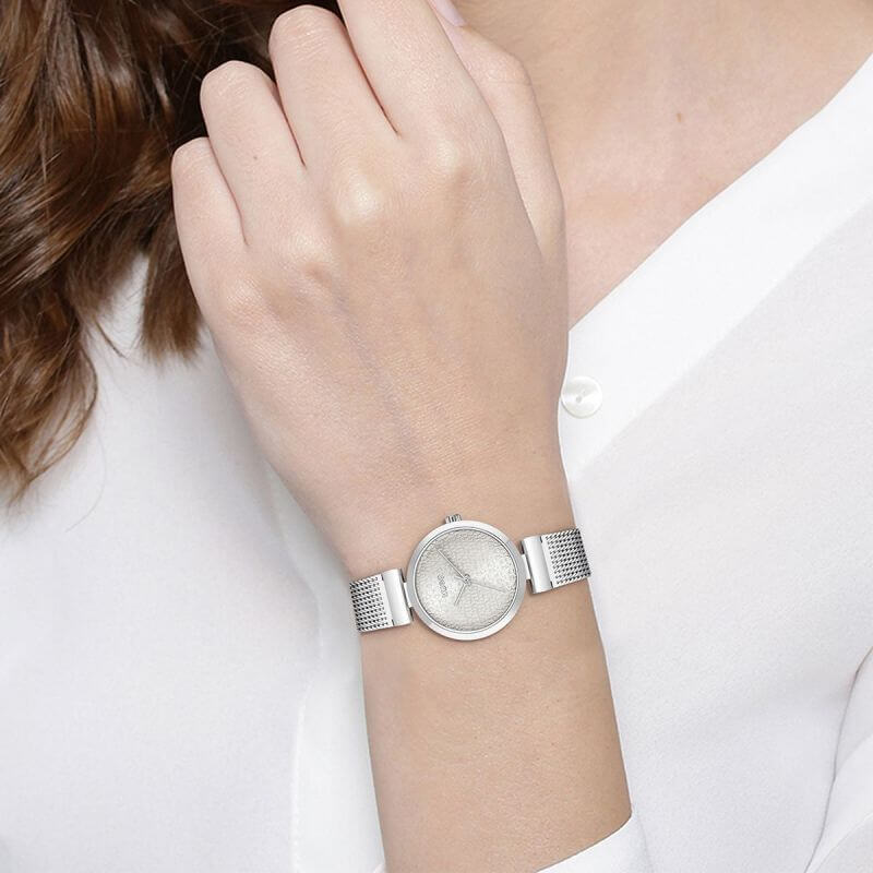 #SWEET SS Mesh Strap Silver Dial Ladies Watch