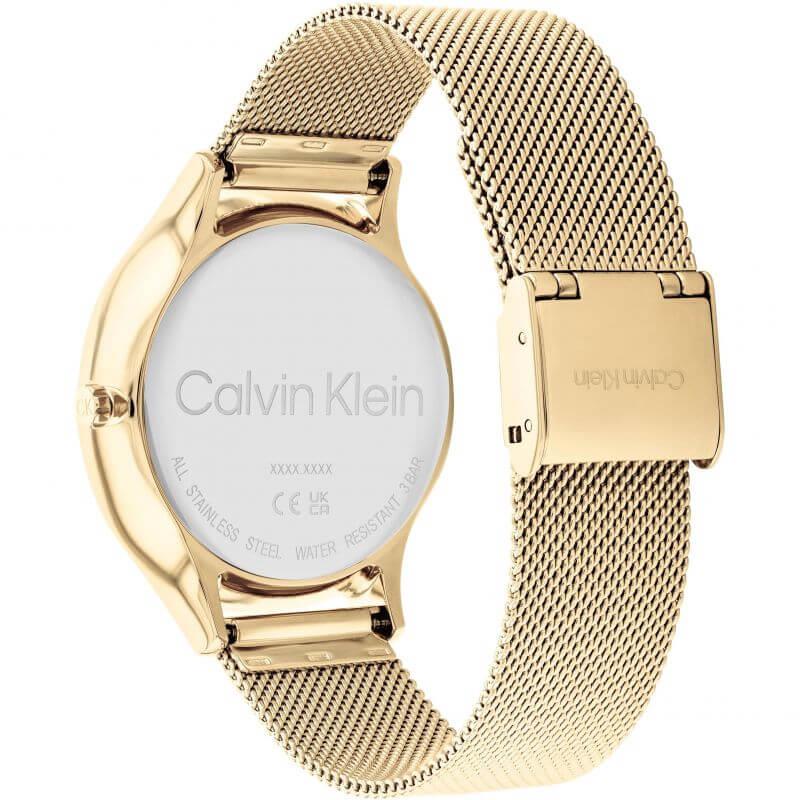 Multifunction Gold Plated Day and Date Steel Mesh Bracelet Strap Watch