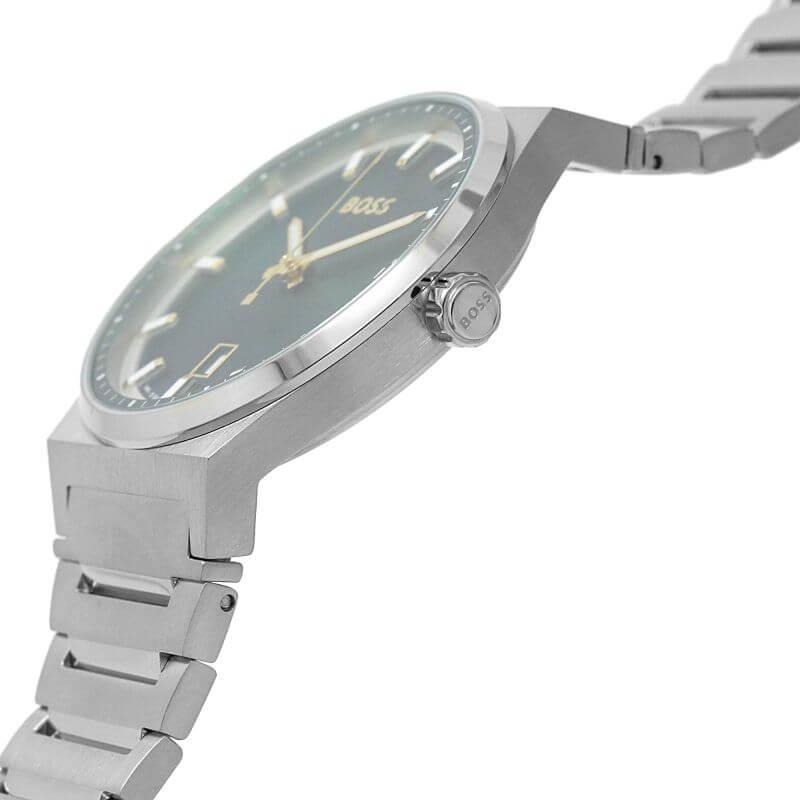 Candor SS Bracelet With Green Dial Gents Watch