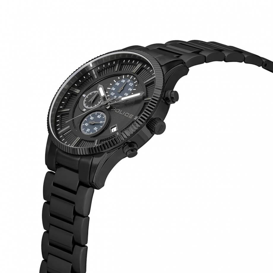 VAULT Black Chronograph Dial With Bracelet Strap