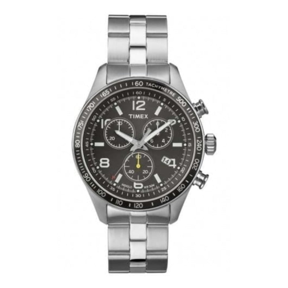 Gents Stainless Steel & Black Dial Watch