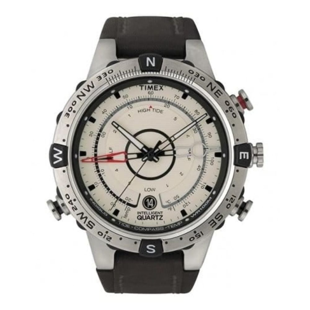 IQ TIDE TEMP COMPASS BROWN LEATHER FULL