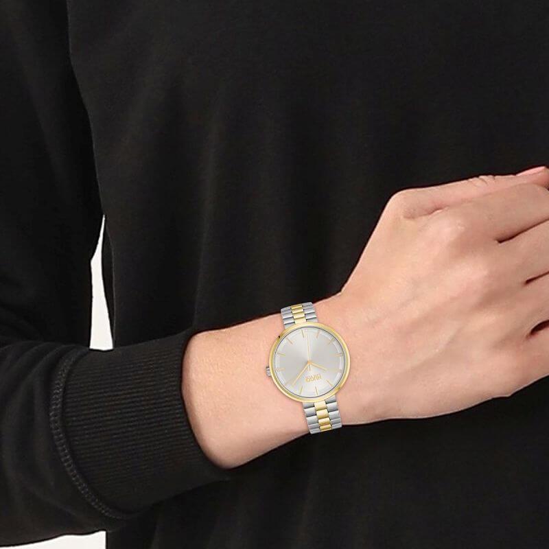 CRUSH Silver Dial & Two Tone Bracelet Strap Ladies Watch