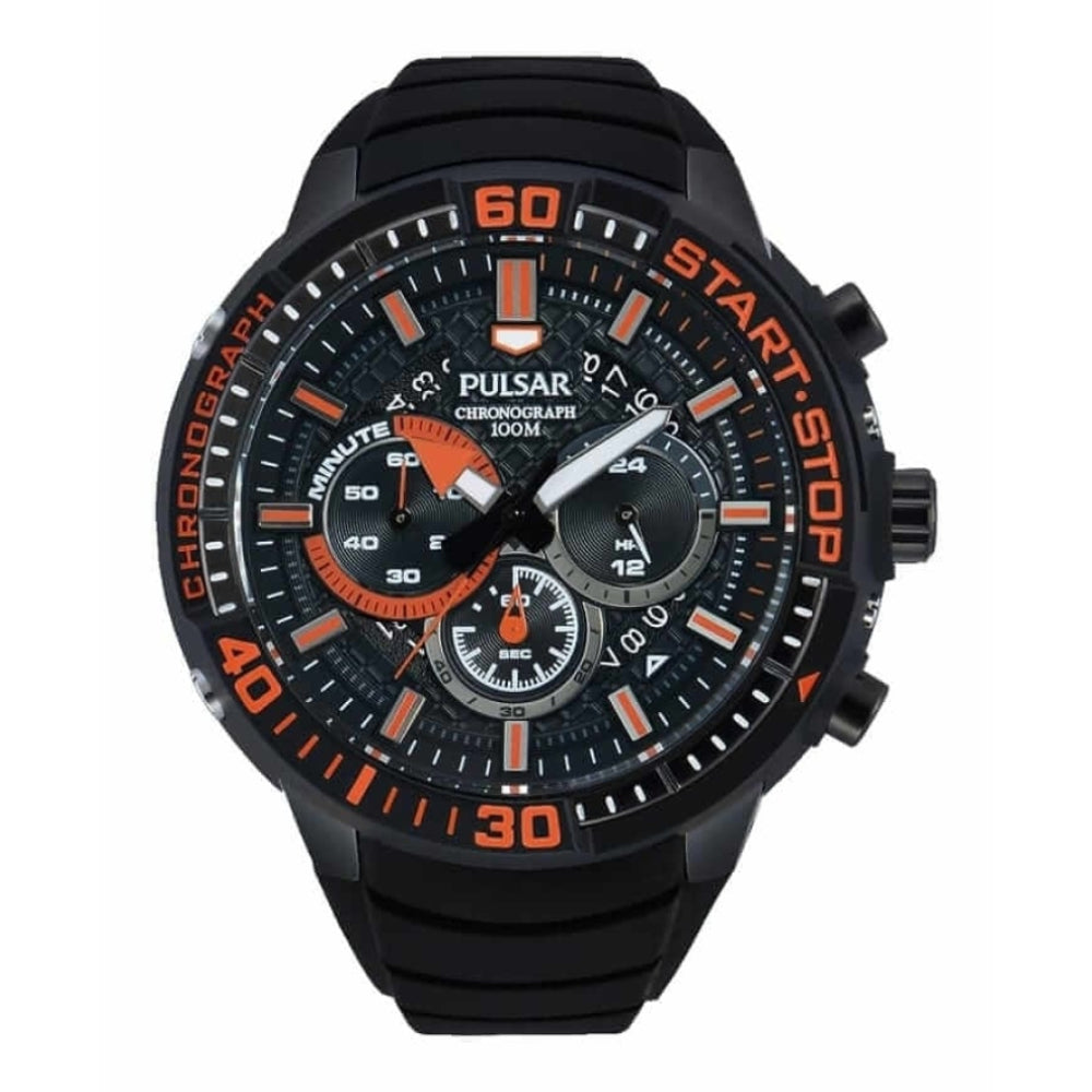 Mens Silicone Chronograph Sports Watch