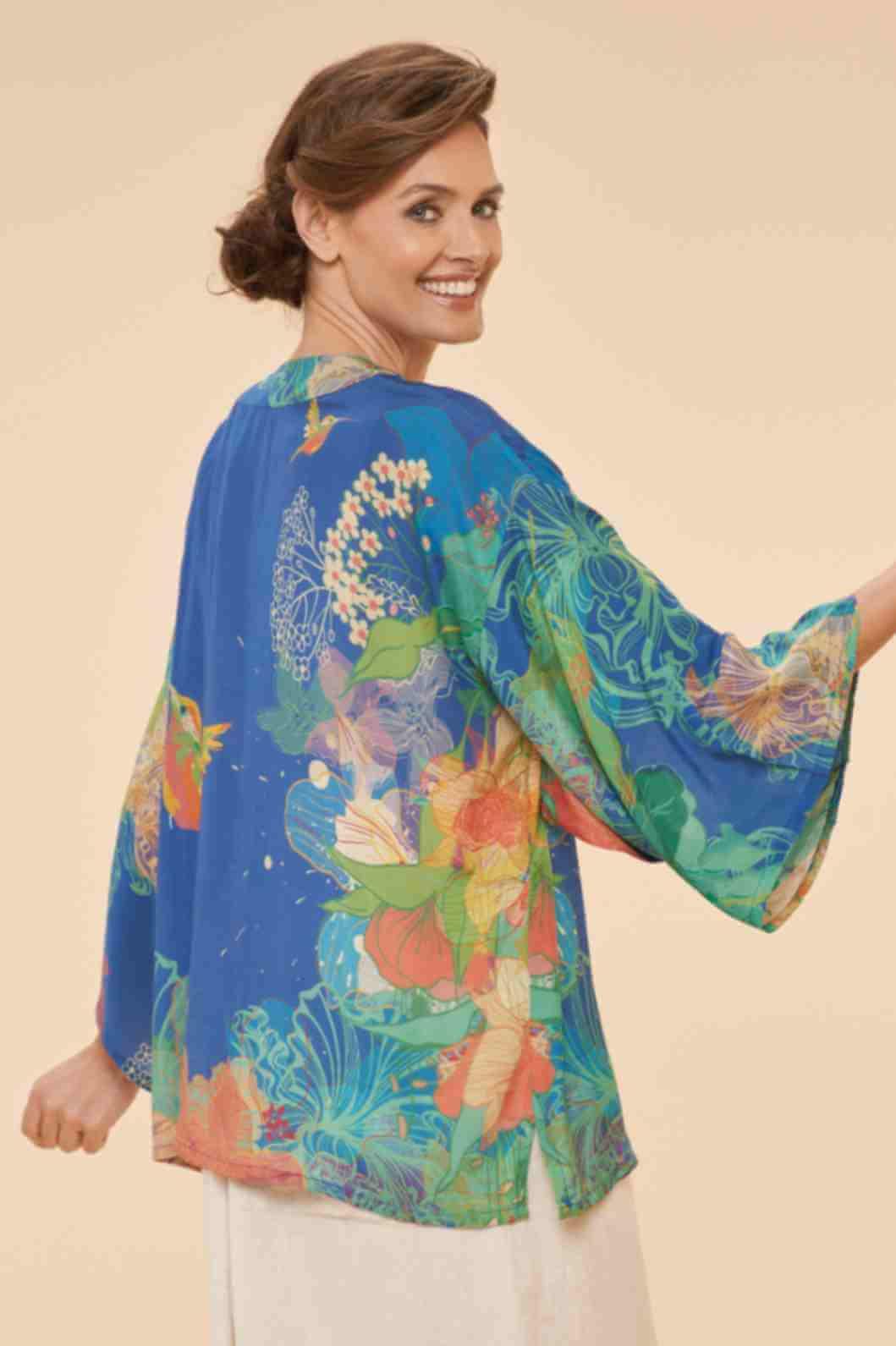 Hummingbird Kimono Jacket - Denim