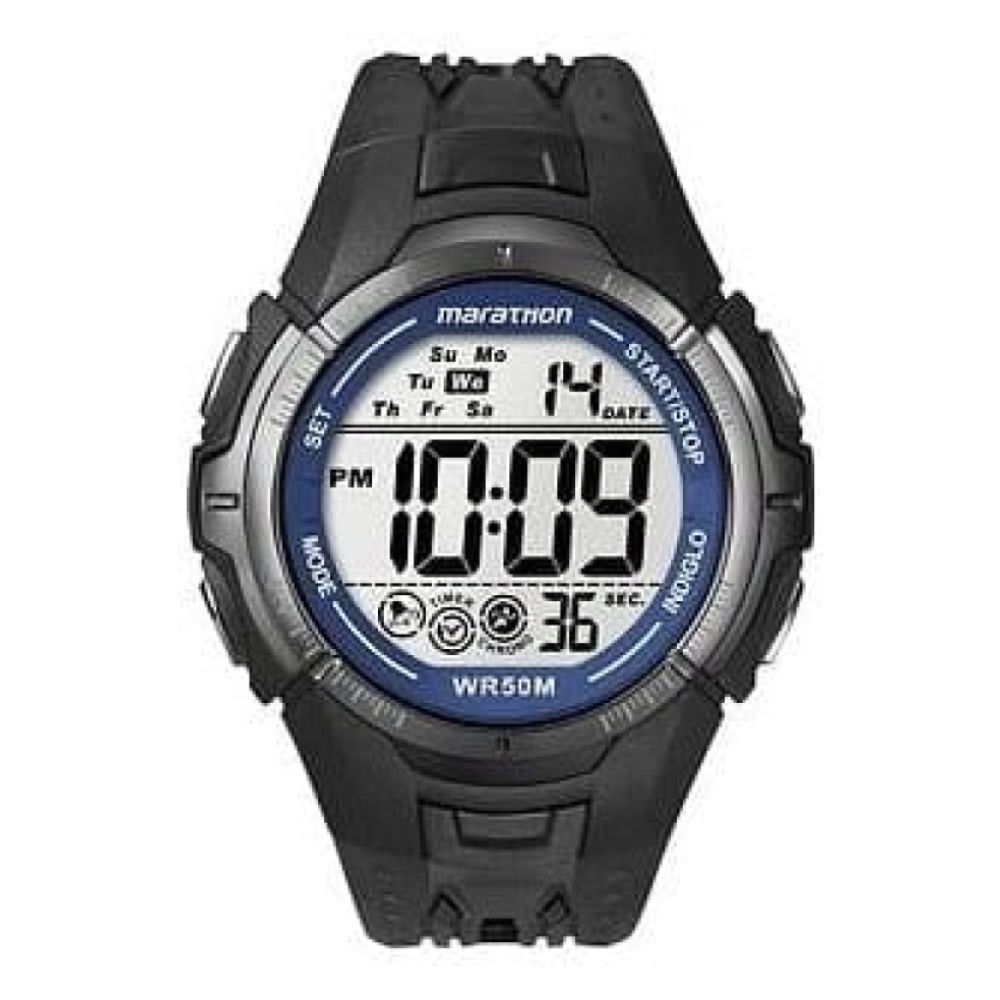 MARATHON BY TIMEX DGTL BLK/BLUE RSN FS