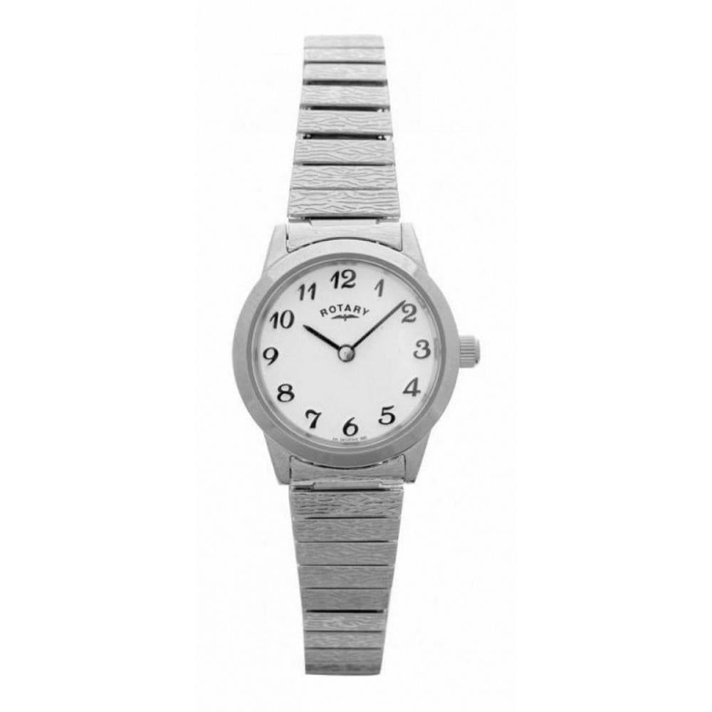 Stainless Steel Expander Strap White Dial Ladies Wristwatch