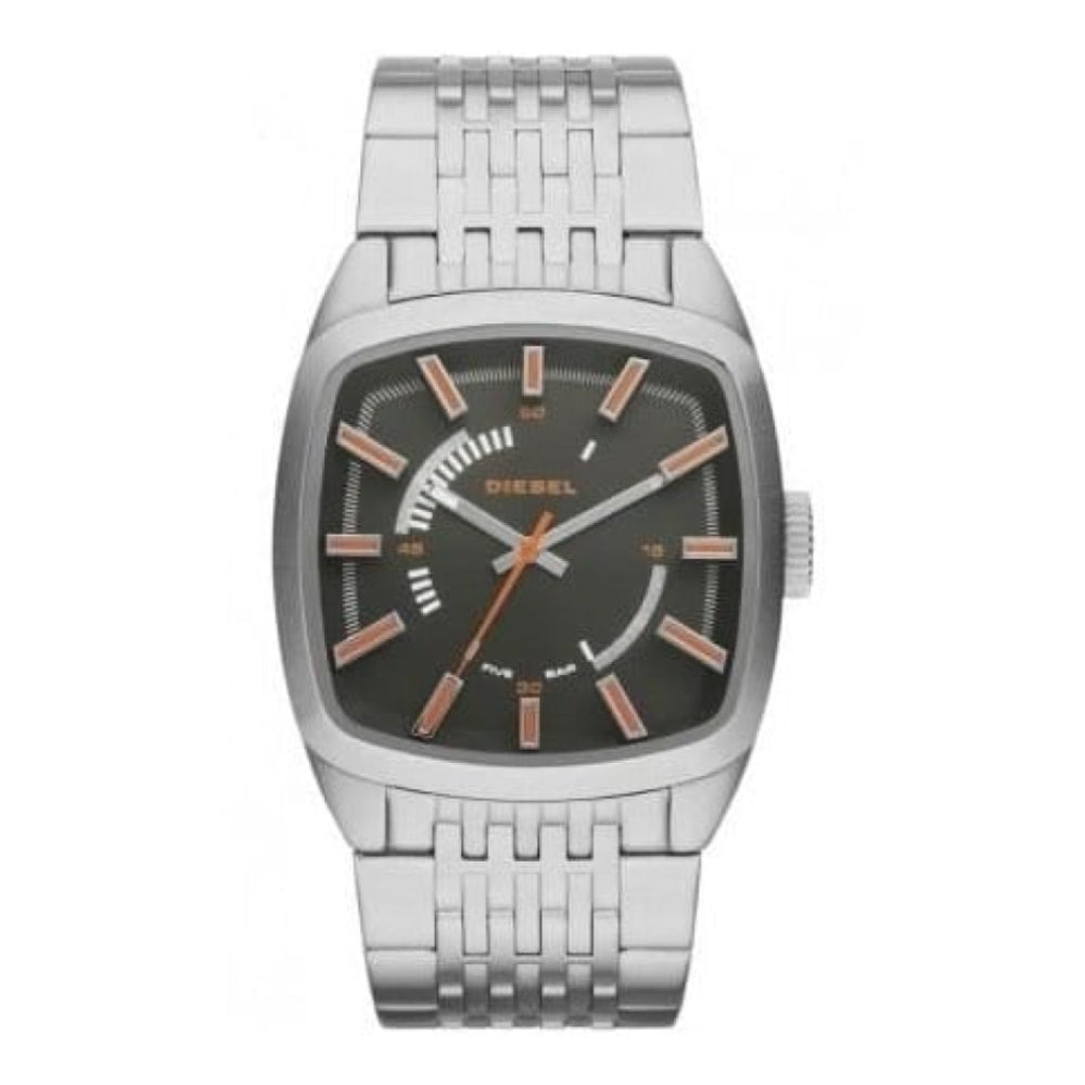 Gents Scalped Stainless Steel Wrist Watch