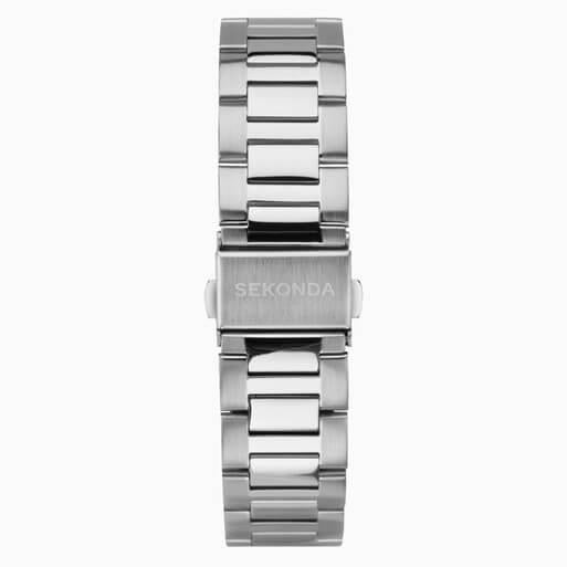 Ocean Silver Case & SS Bracelet With Black Dial Men's Watch
