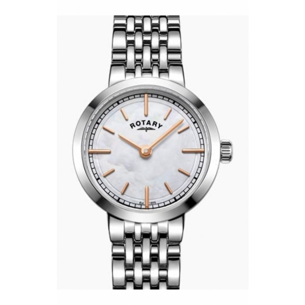 Stainless Steel Mother Of Pearl Ladies Wristwatch