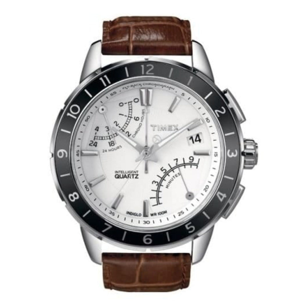 Intelligent Quartz Fly-Back Chronograph Leather Watch