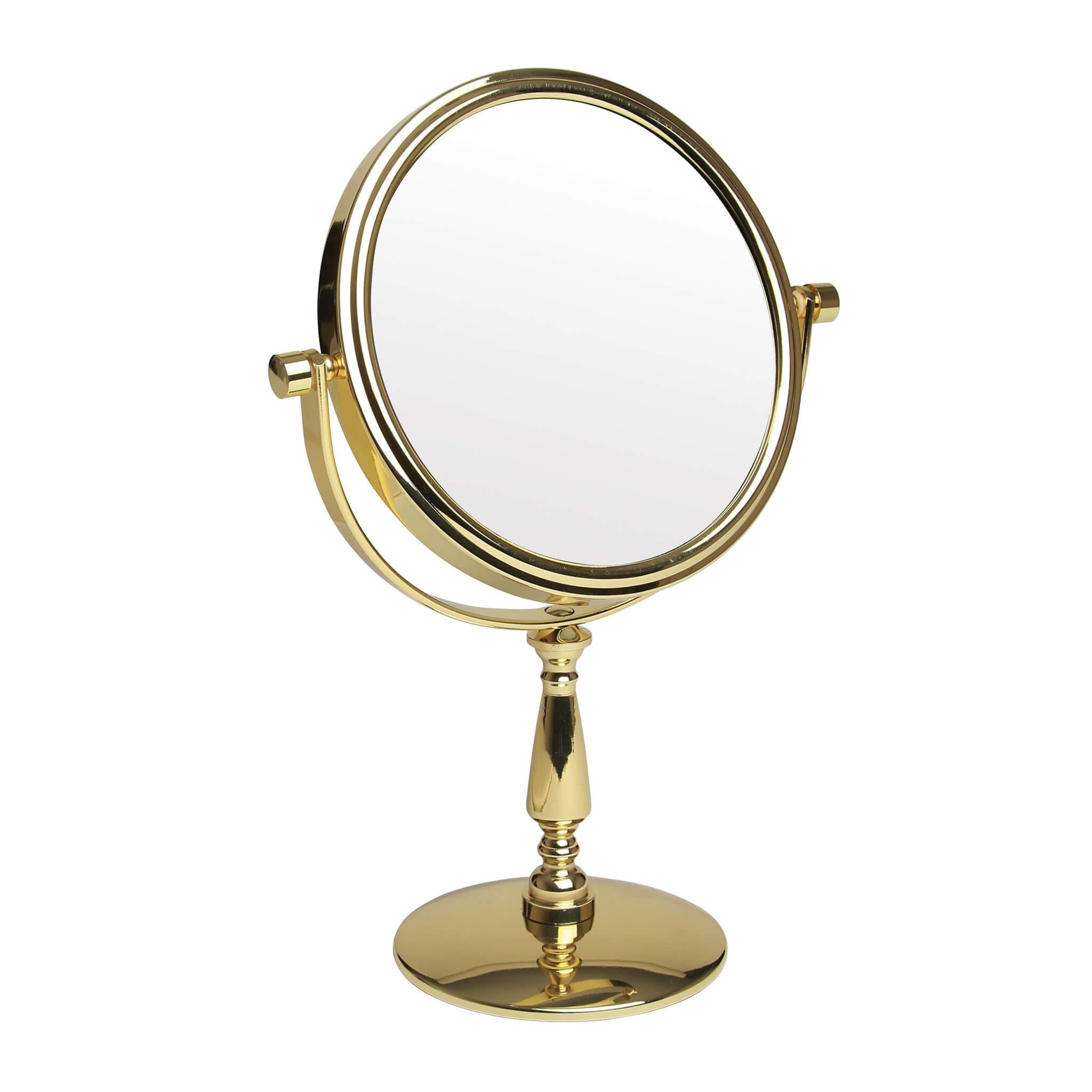 Gold Teardrop Pedestal Mirror H 27cm & D 15cm