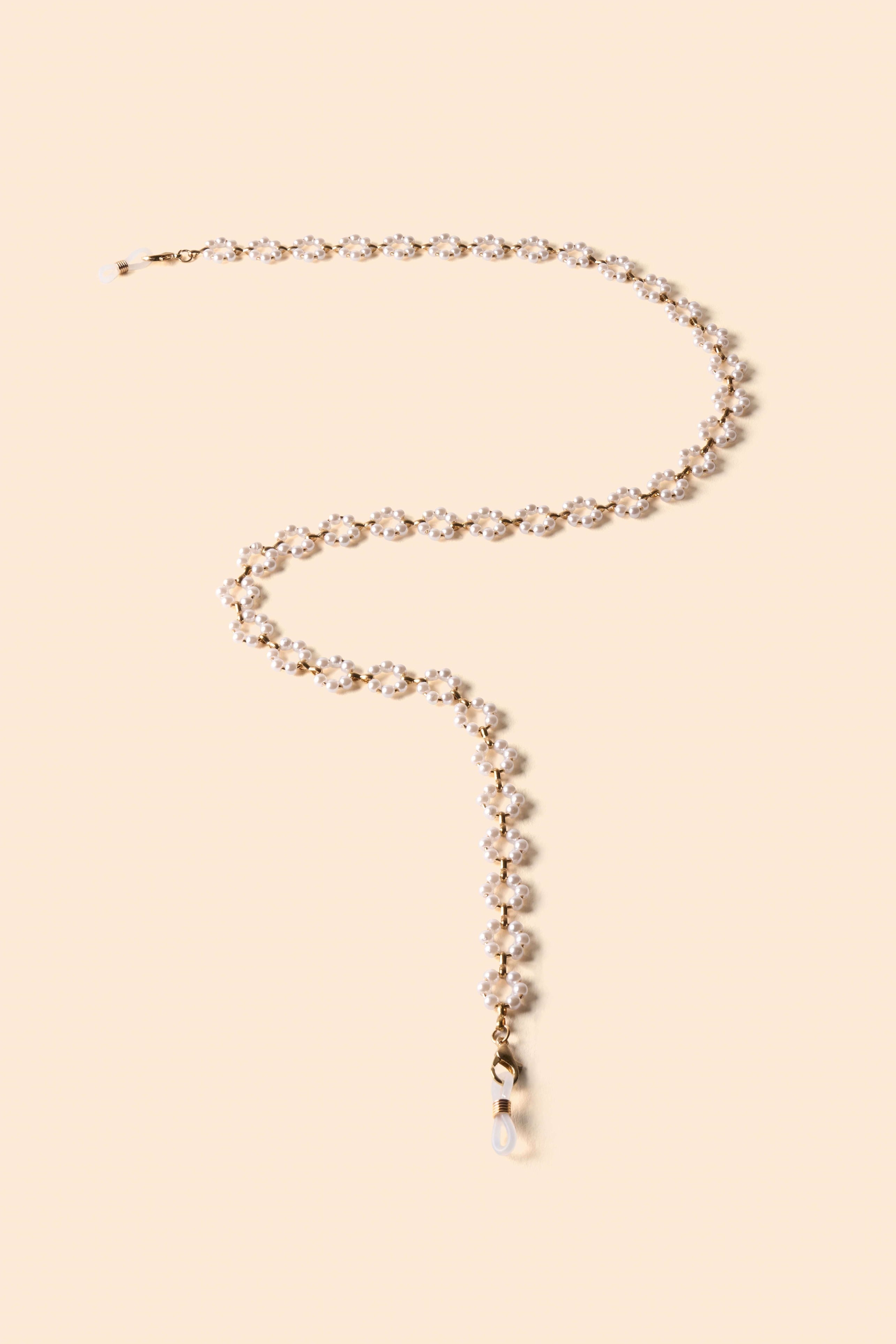 Artificial Mini Pearl Hoops Sunglasses Chain