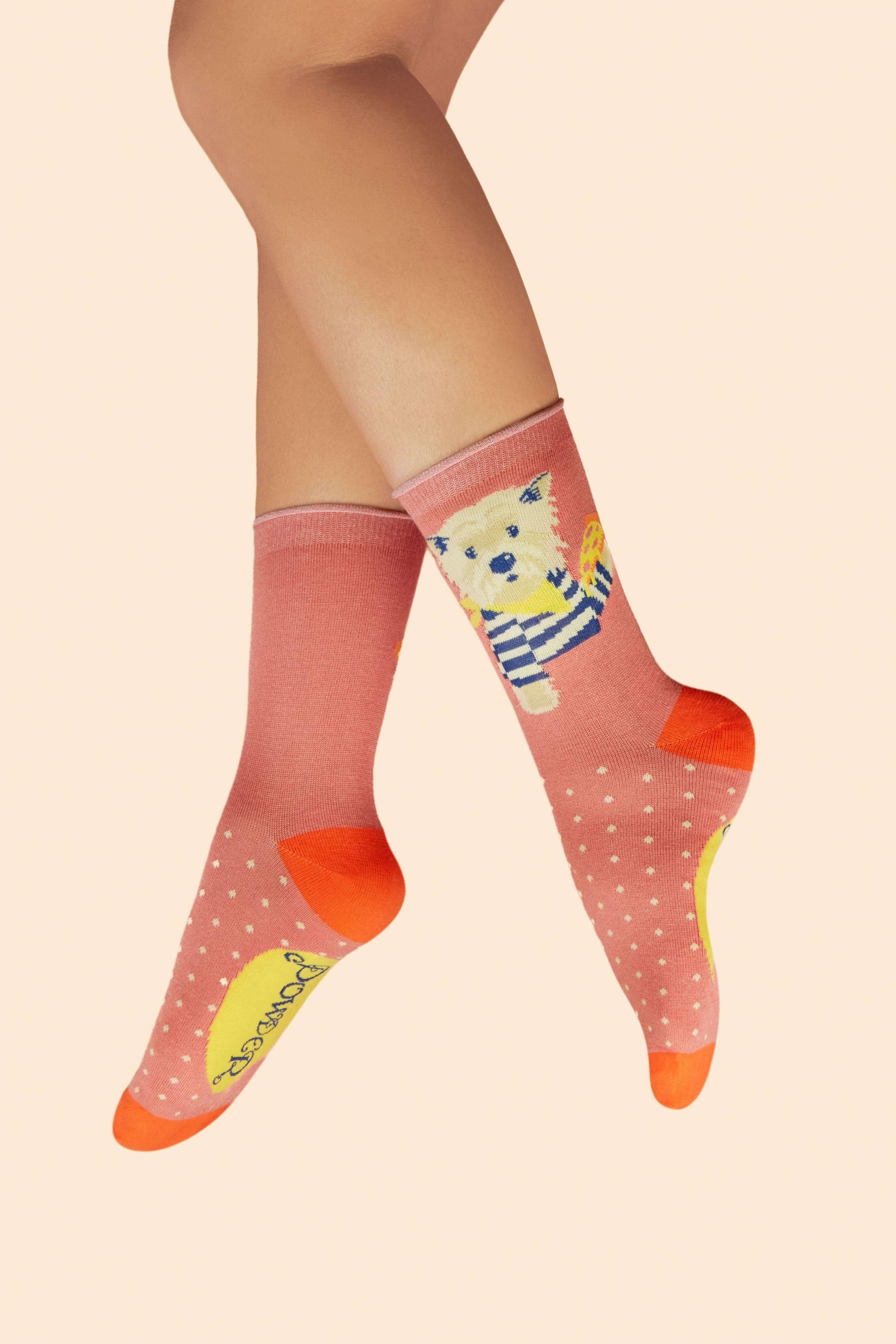 Puppy Pizza Lover Ankle Socks