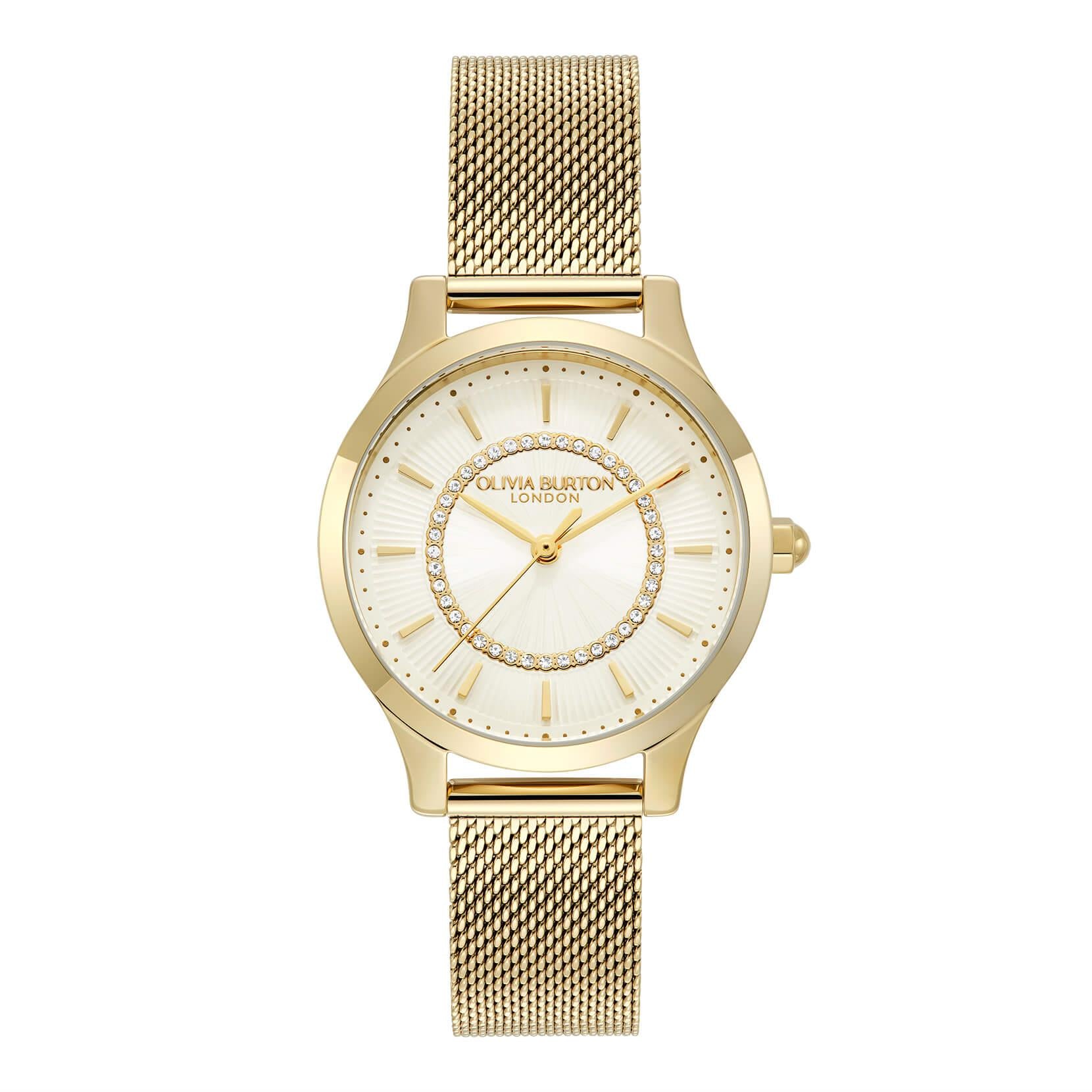 Wonderlust Ivory & Gold Plated Mesh Bracelet Strap Ladies Watch