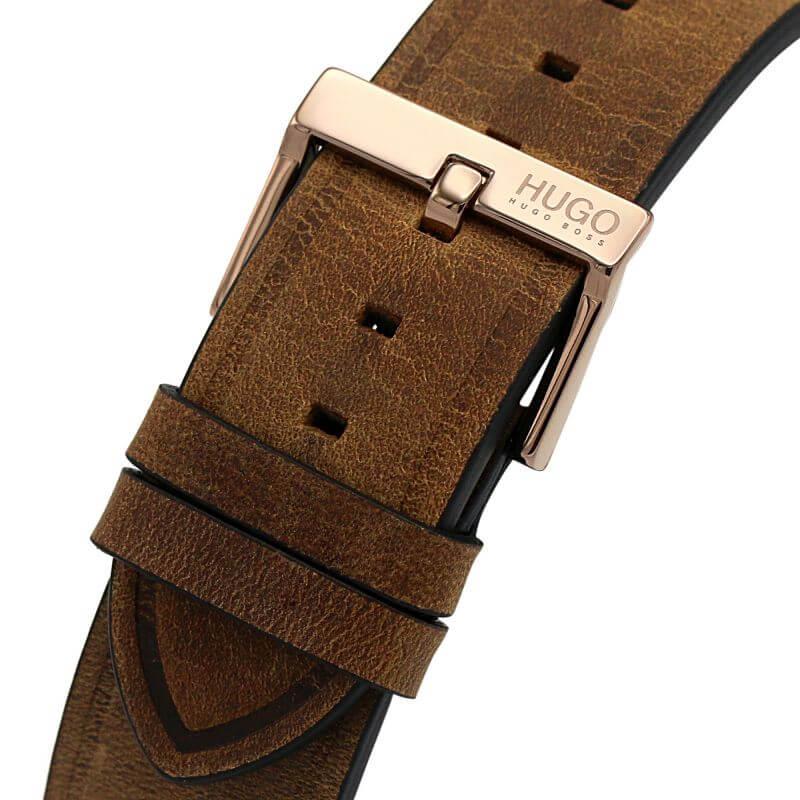 CHASE Black Multifunctional Dial & Brown Leather Strap Gents Watch