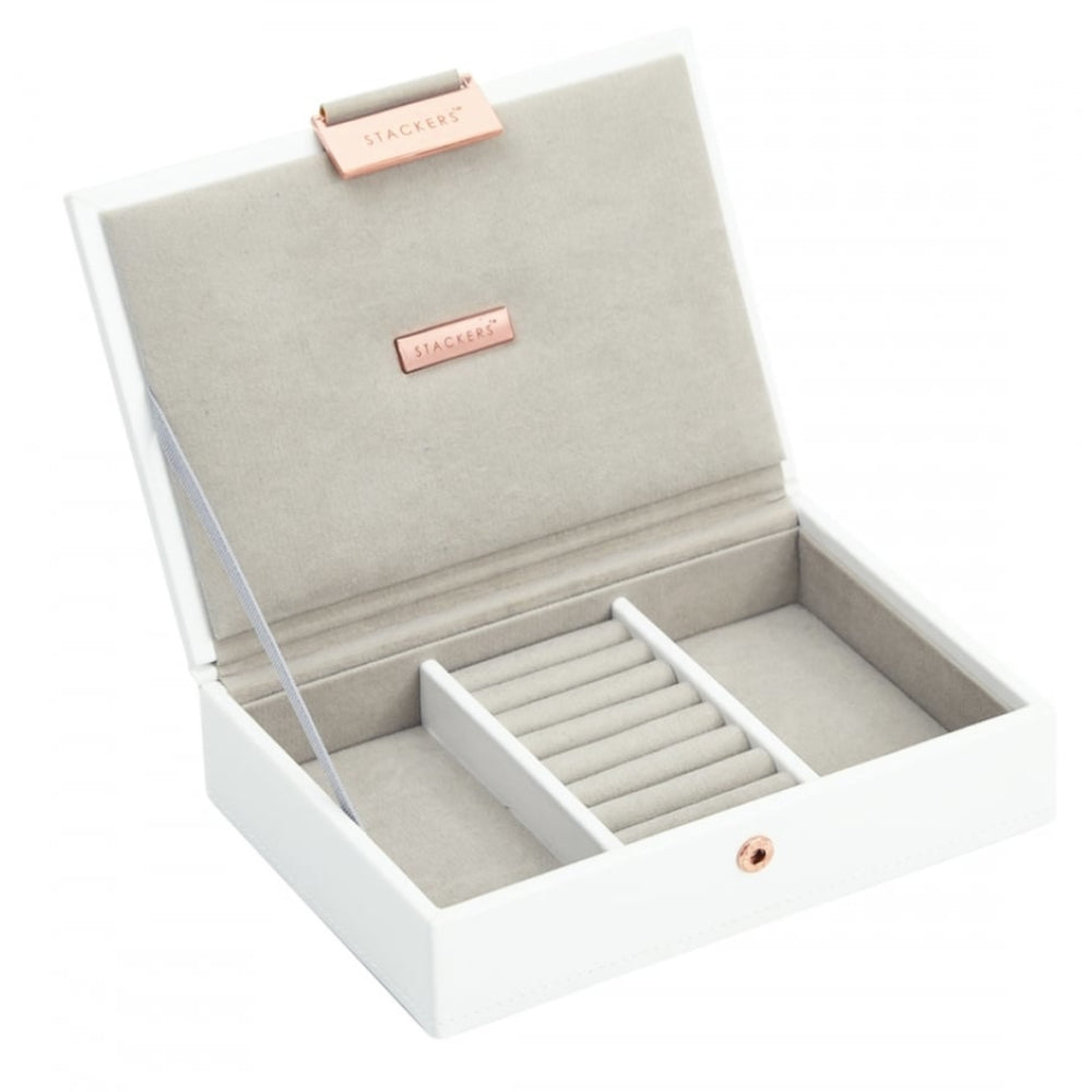 Limited Edition White Mini Lidded Stacker Rose Gold