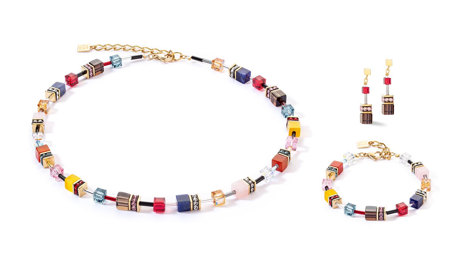 GeoCUBE Iconic Precious Multicolour Energy Earrings with Stickpin