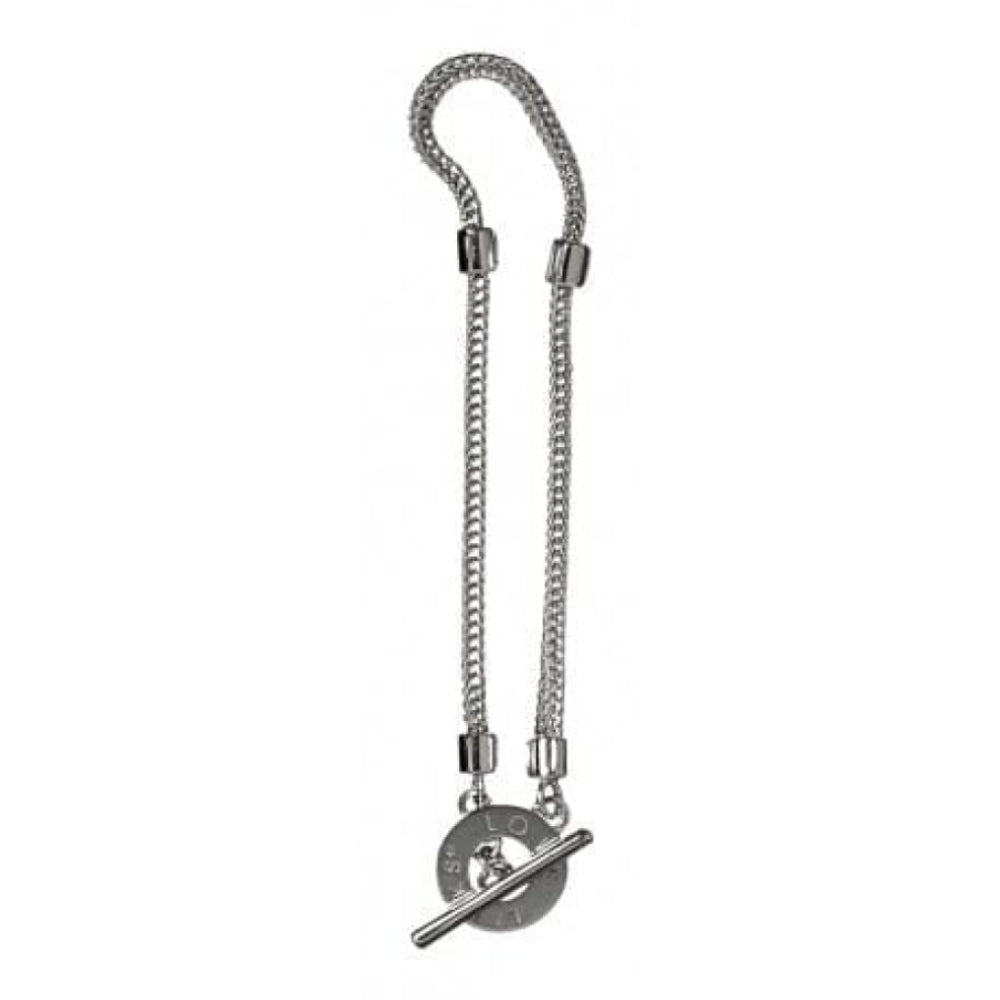 21cm Black Rhodium Silver Toggle Bracelet