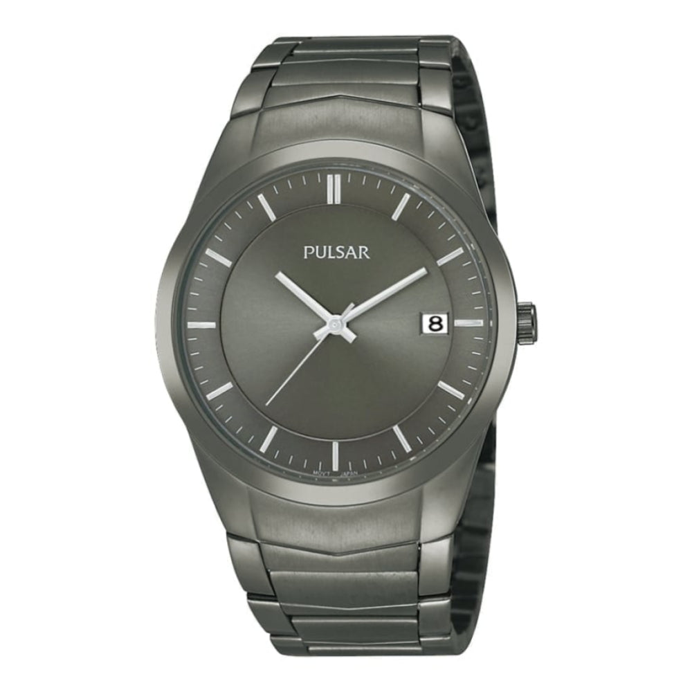 Mens Brushed Chrome Bracelet Watch