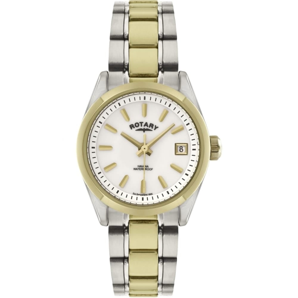Womens Two Tone Bracelet Watch with Date Display