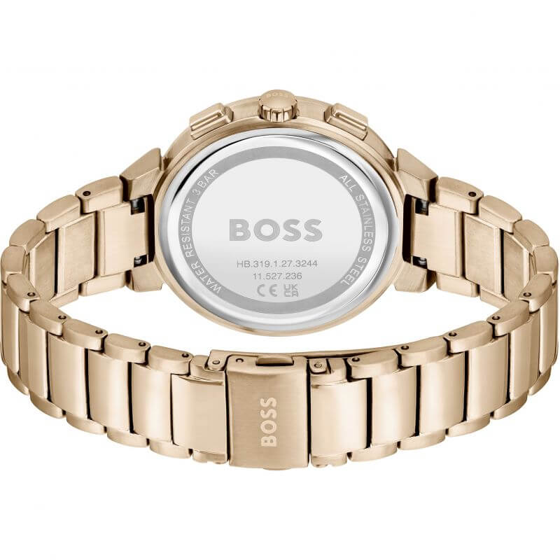 One Rose Chronograph Dial RG Tone Bracelet Strap Ladies Watch