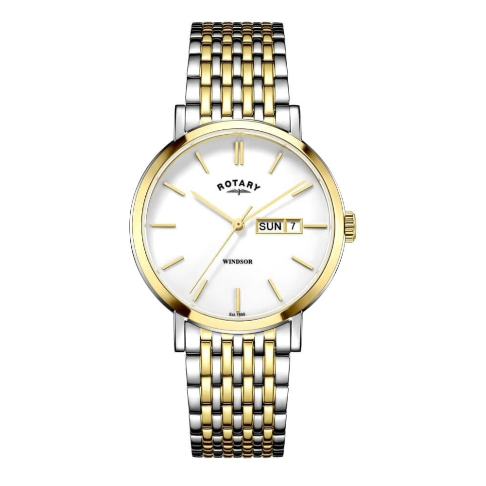 Mens Two Tone Windsor Bracelet Watch
