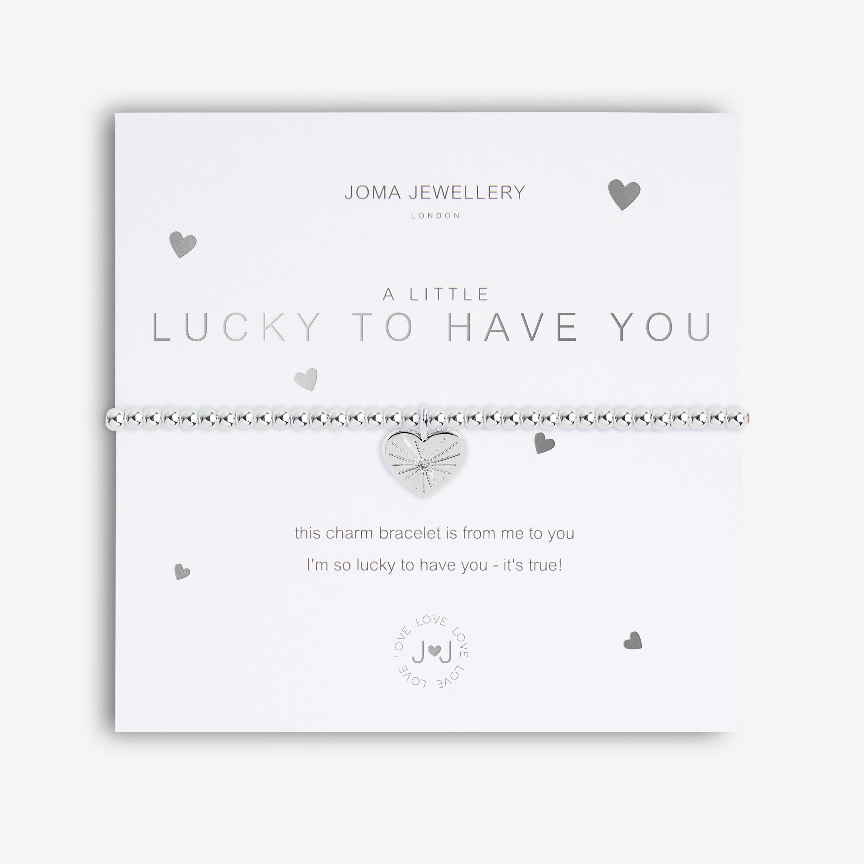 A Little | Lucky To Have You | Silver | Bracelet | 17.5cm Stretch