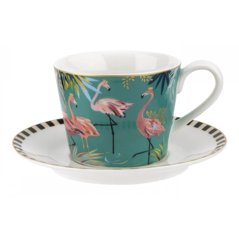 Tahiti Tea Cup & Saucer - Flamingo