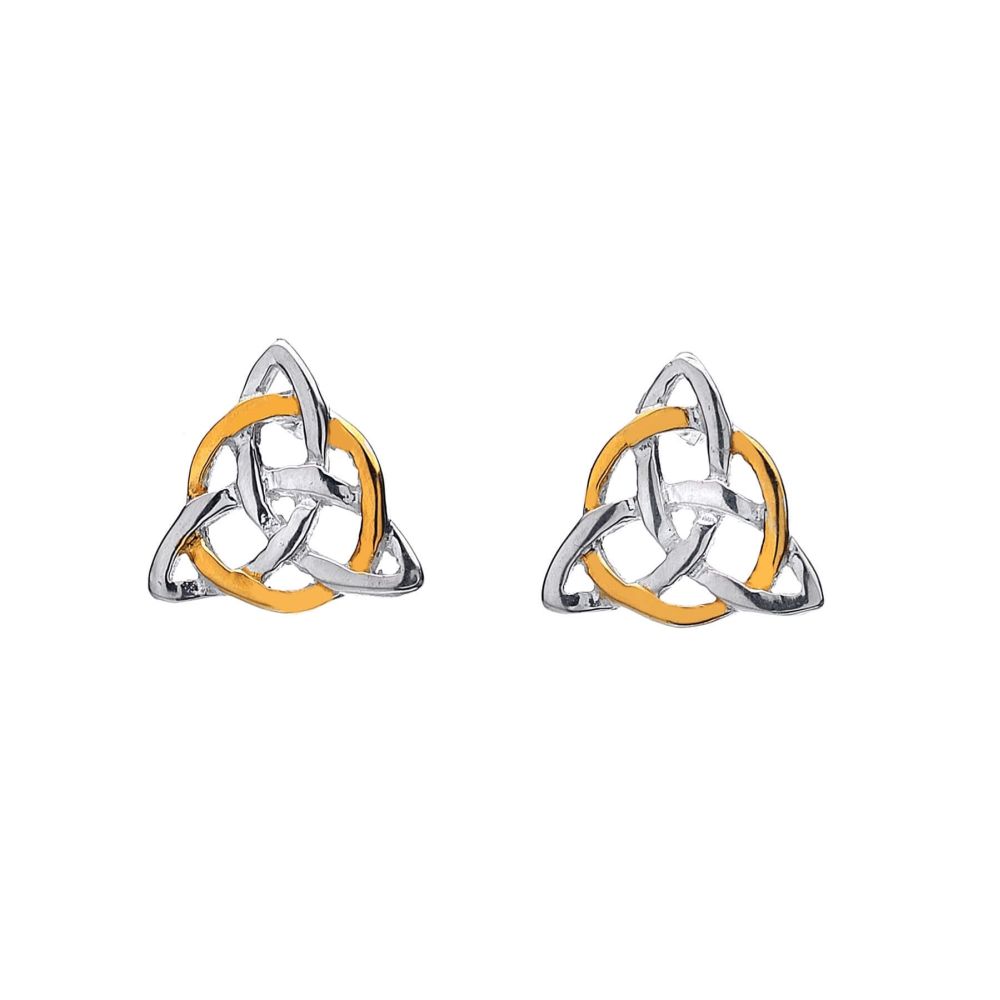 Two Tone Knotwork Stud Earrings