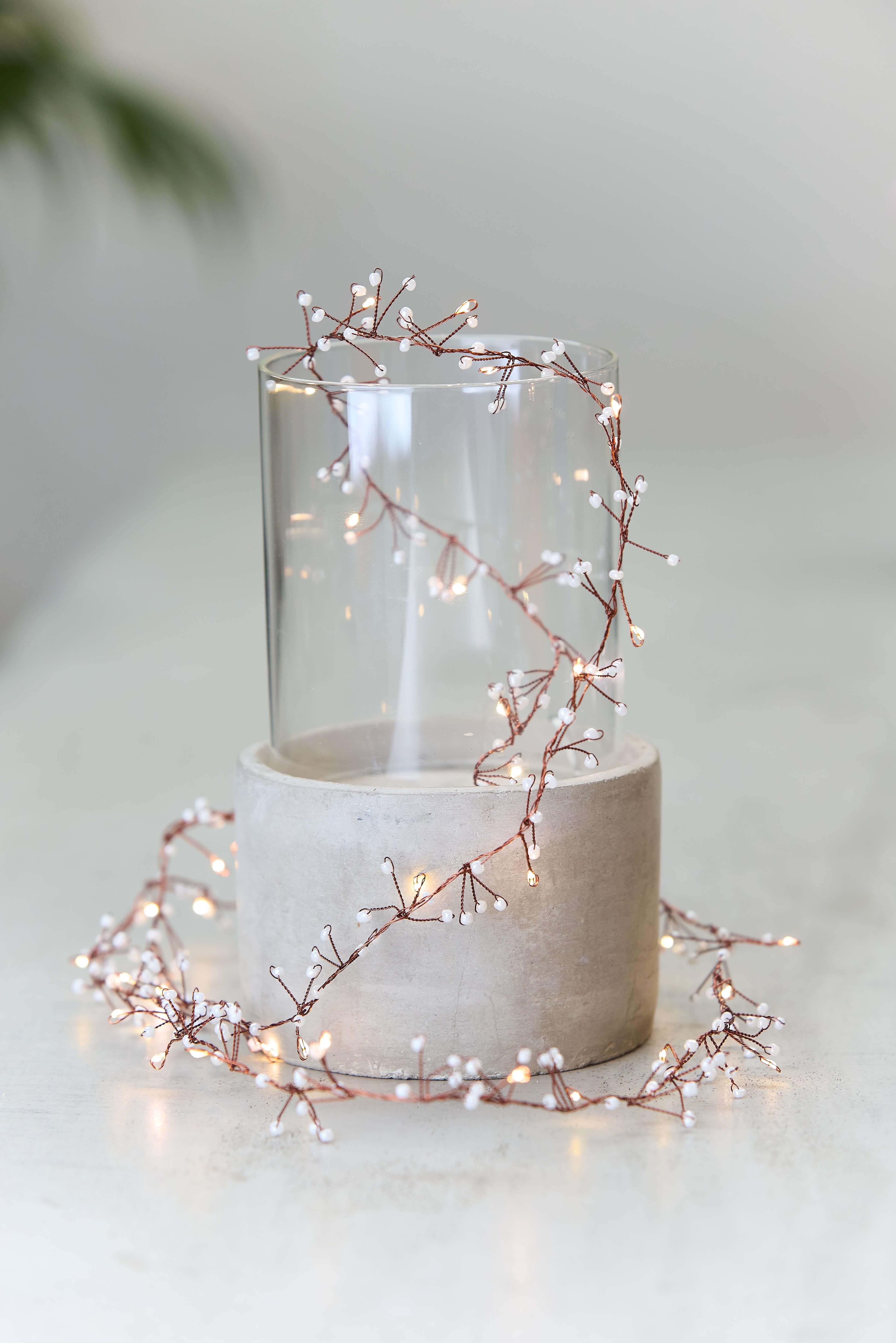 Batt Jewel Cluster (White) String Lights