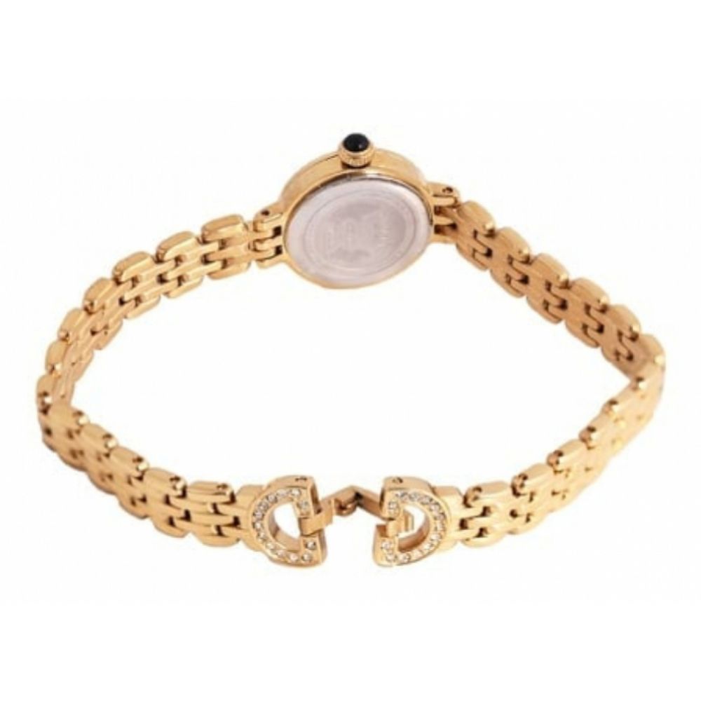 Gold Plated Bracelet Strap Ladies Wristwatch