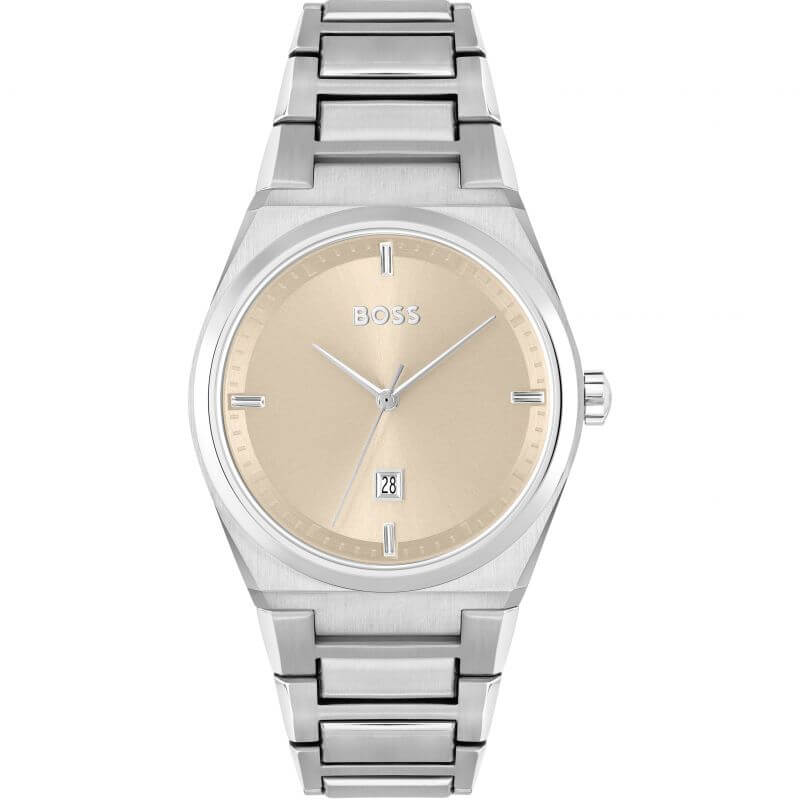 Steer Champagne Dial SS Bracelet Strap Ladies Watch