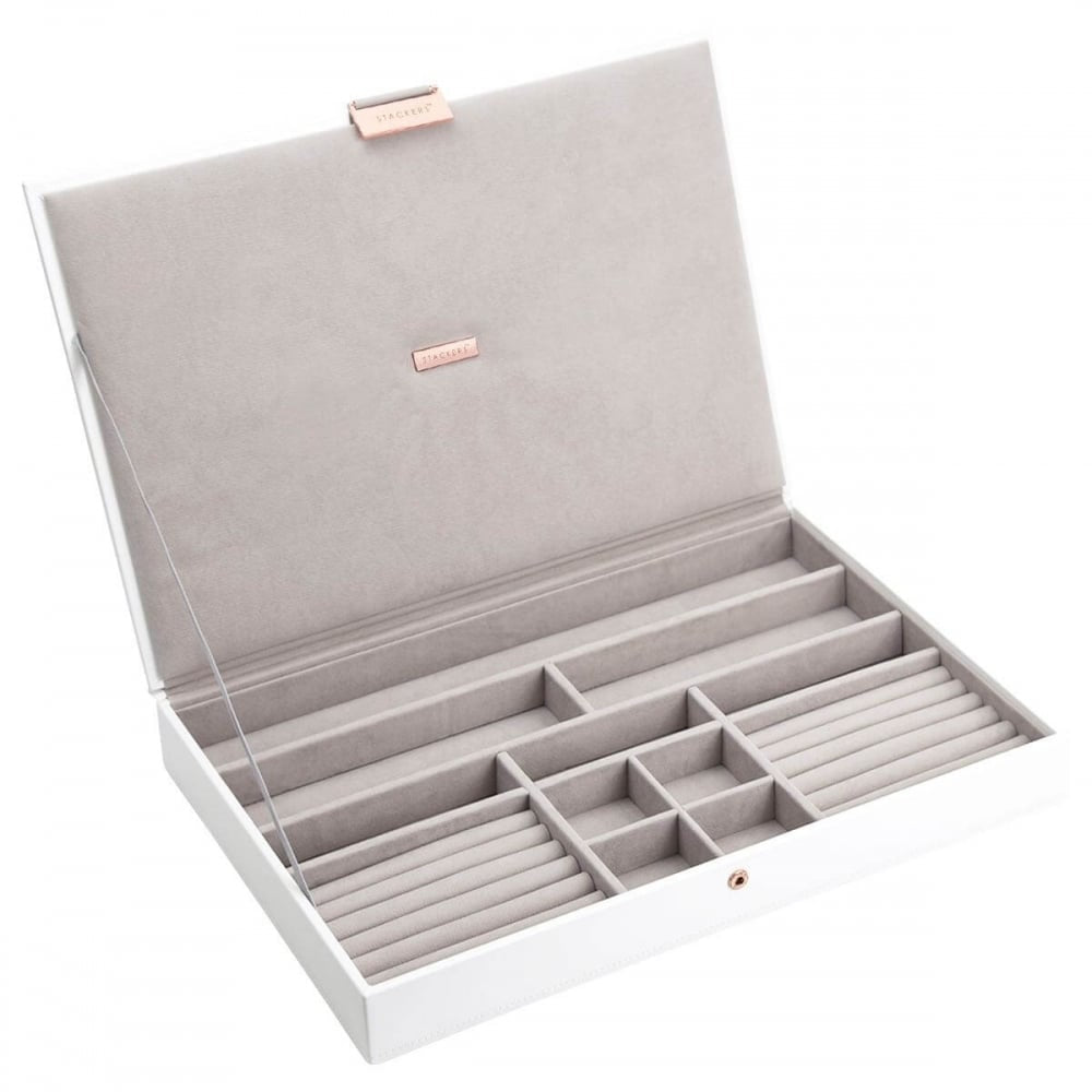 Limited Edition White Supersize Lidded Stacker Rose Gold