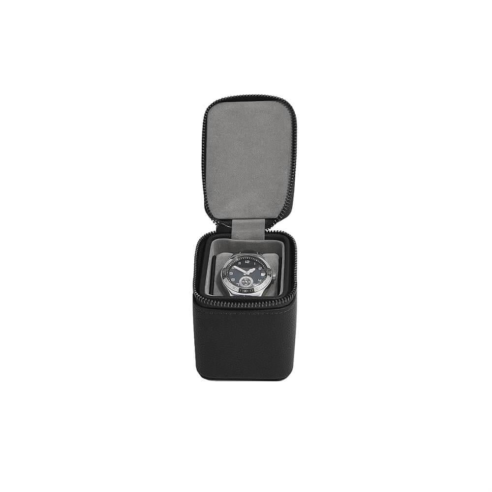 Pebble Black Single Zipped Watch Box