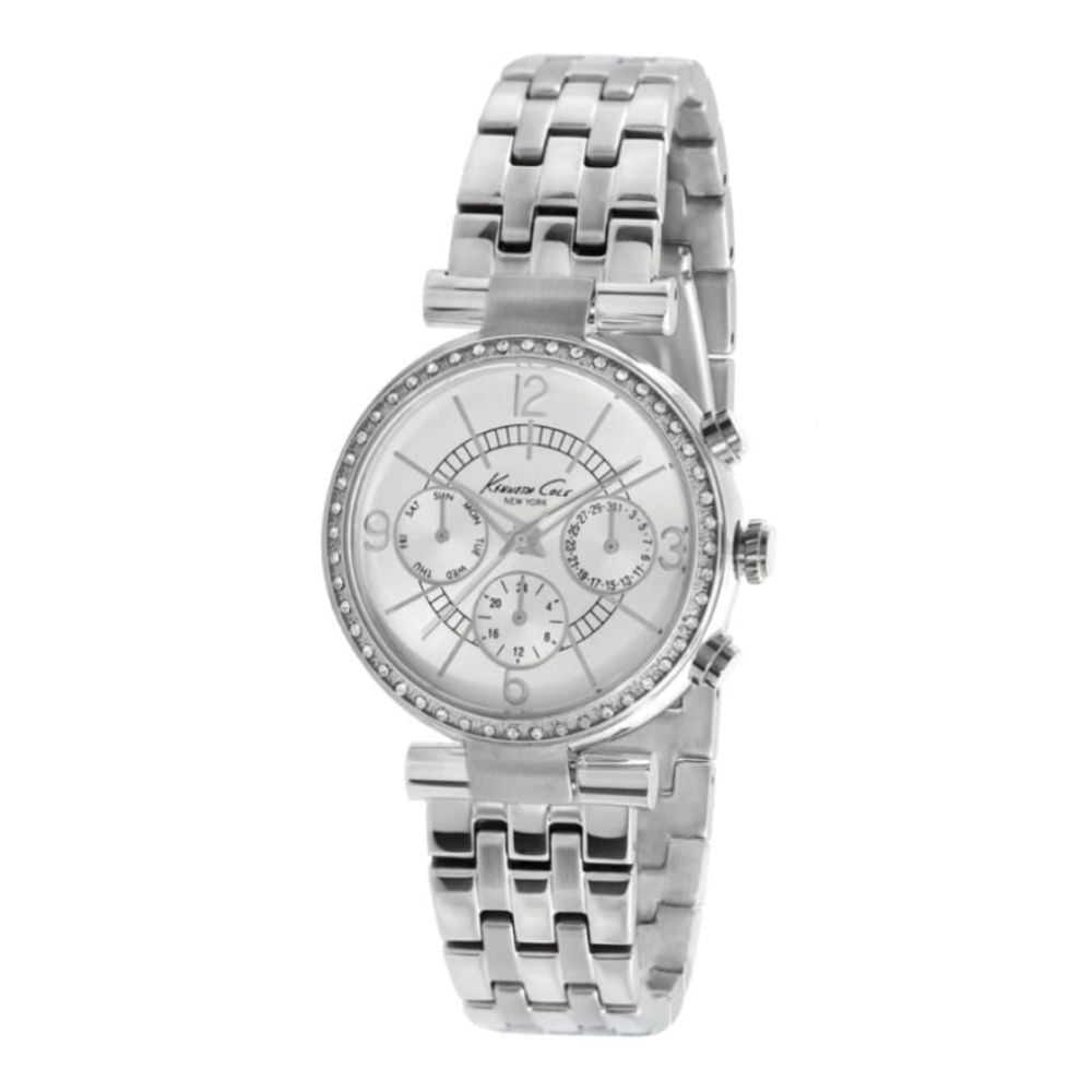 Womens multi dial bracelet watch with day and date