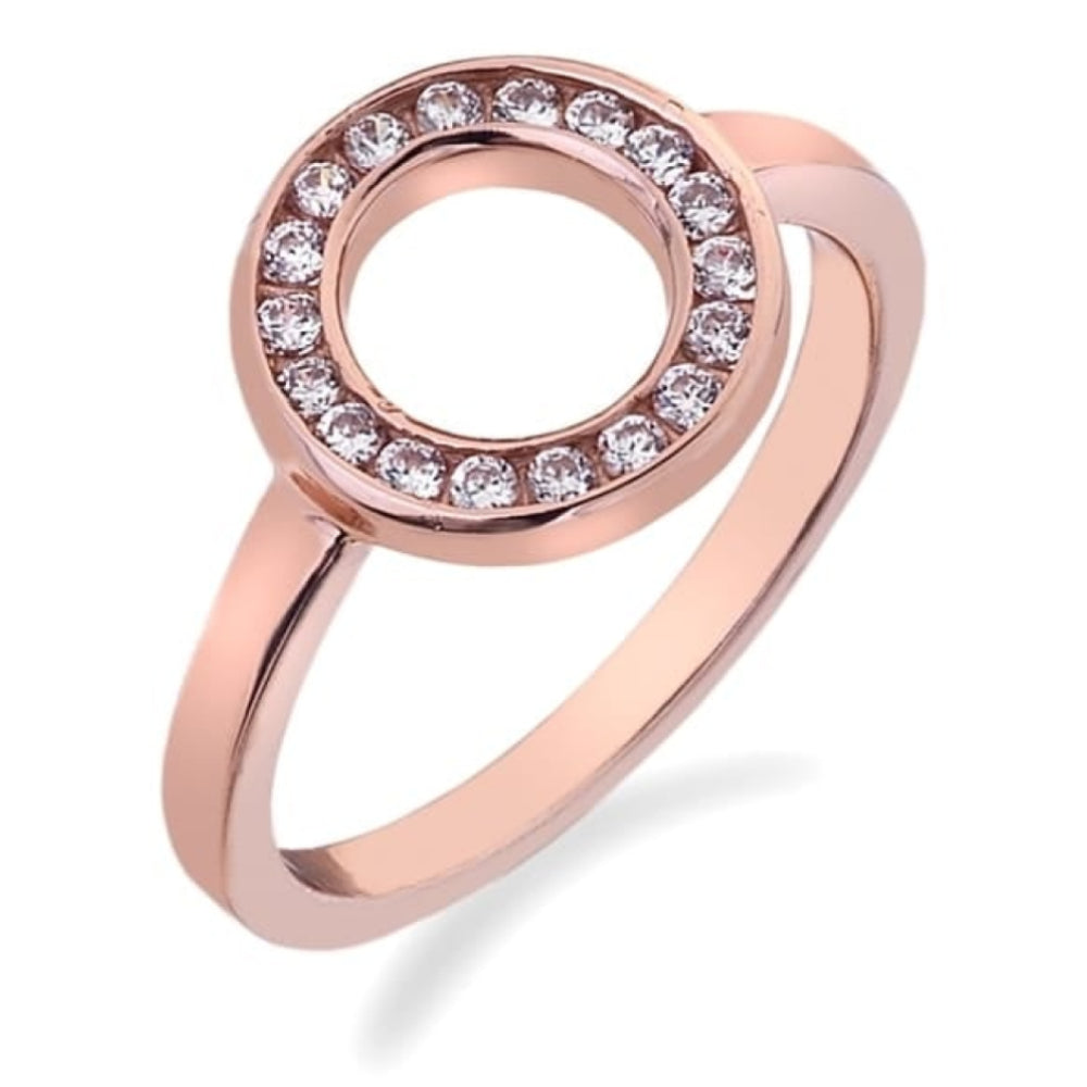 Saturno Rose Gold Plated Sterling Silver Ring
