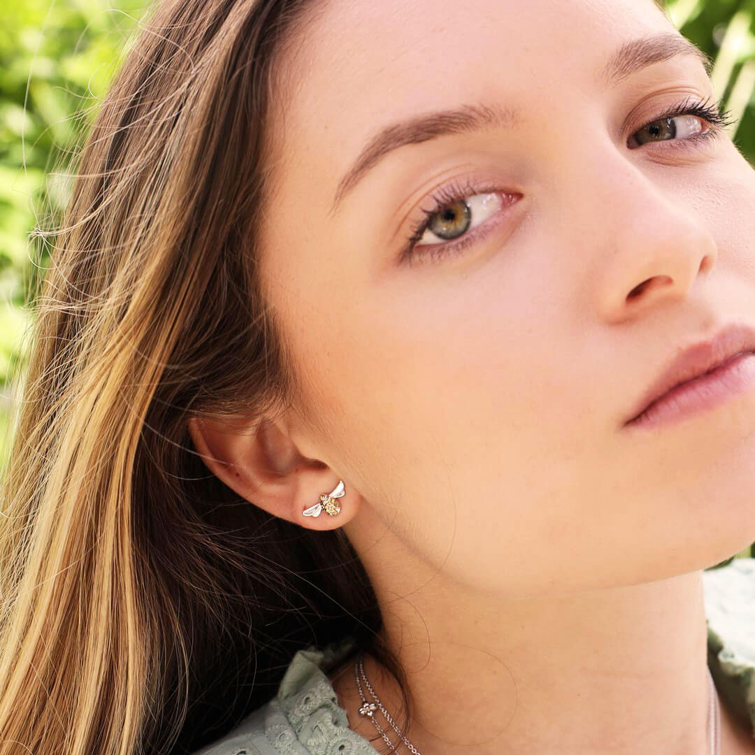 Blossom Flyte Honey Bee Stud Earrings