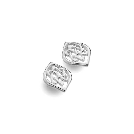 Celtic 2 Hearts Entwined Stud Earrings