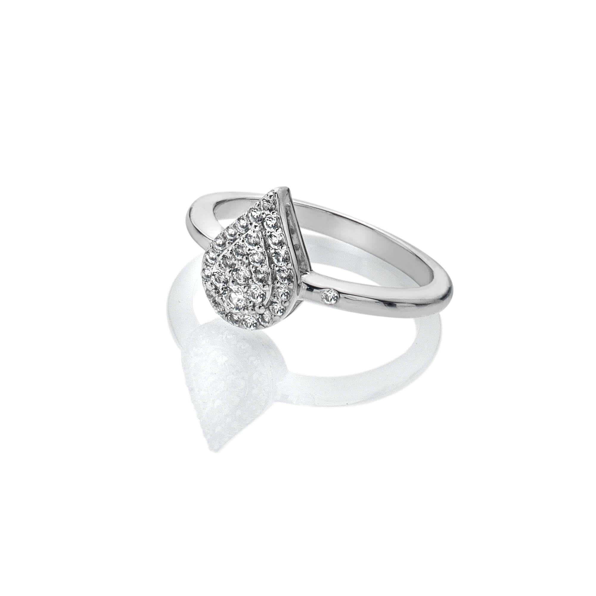 Glimmer White Topaz Ring- Size O