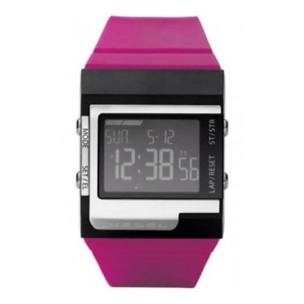 Unisex Pink Thermal Attraction Rubber Digital Strap Watch