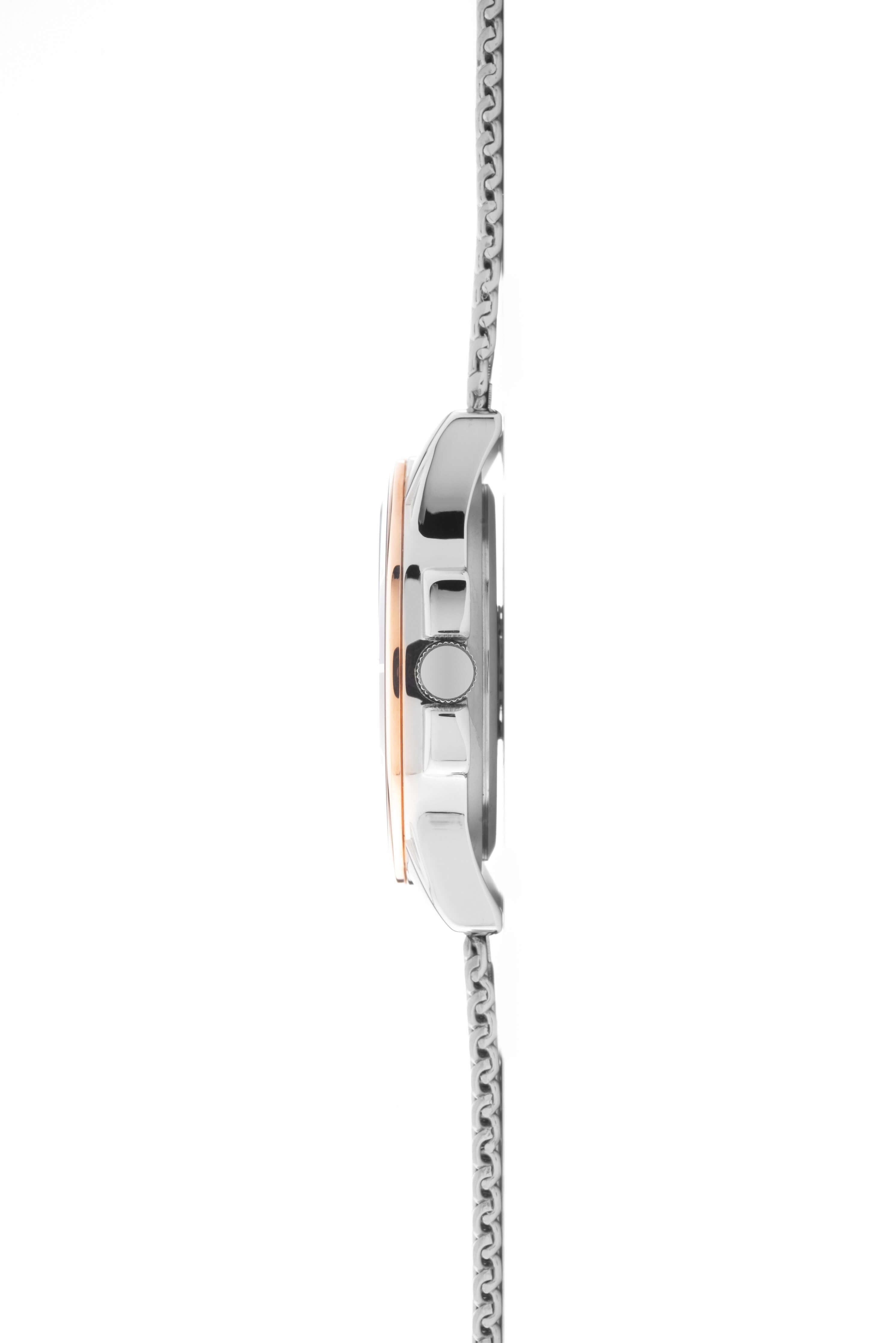 Multifunction Milanese Stainless Steel Bracelet Gents Watch