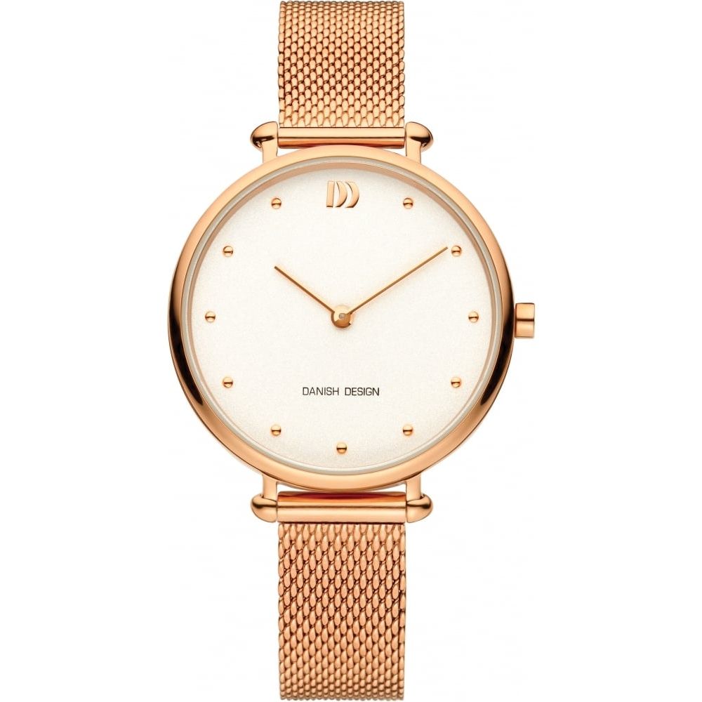 Rose Gold Plated Dial & Mesh Bracelet Ladies Wristwatch
