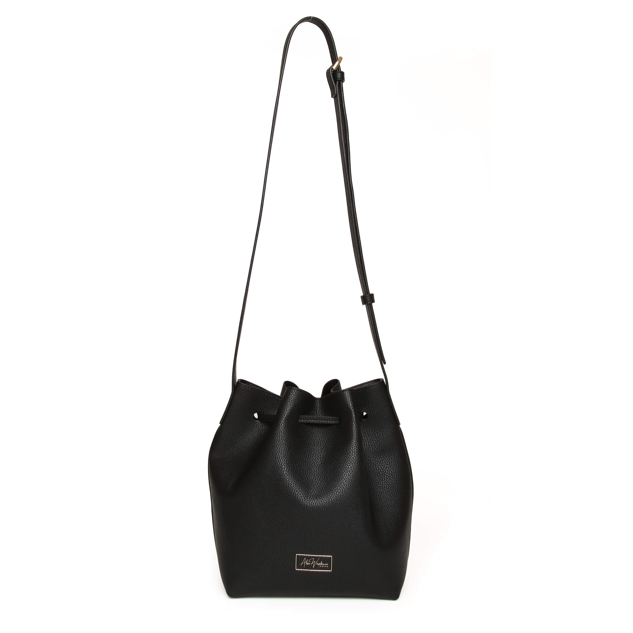 Bucket Cross Body Bag In Black