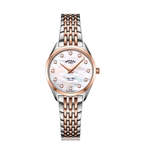 Ultra Slim Ladies Two Tone Bracelet Watch