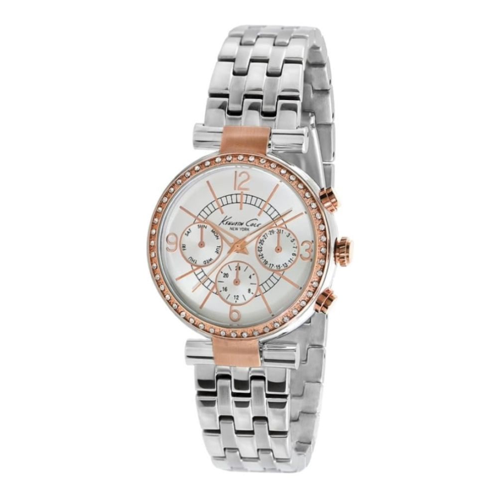 Womens silver and gold plated multi dial watch