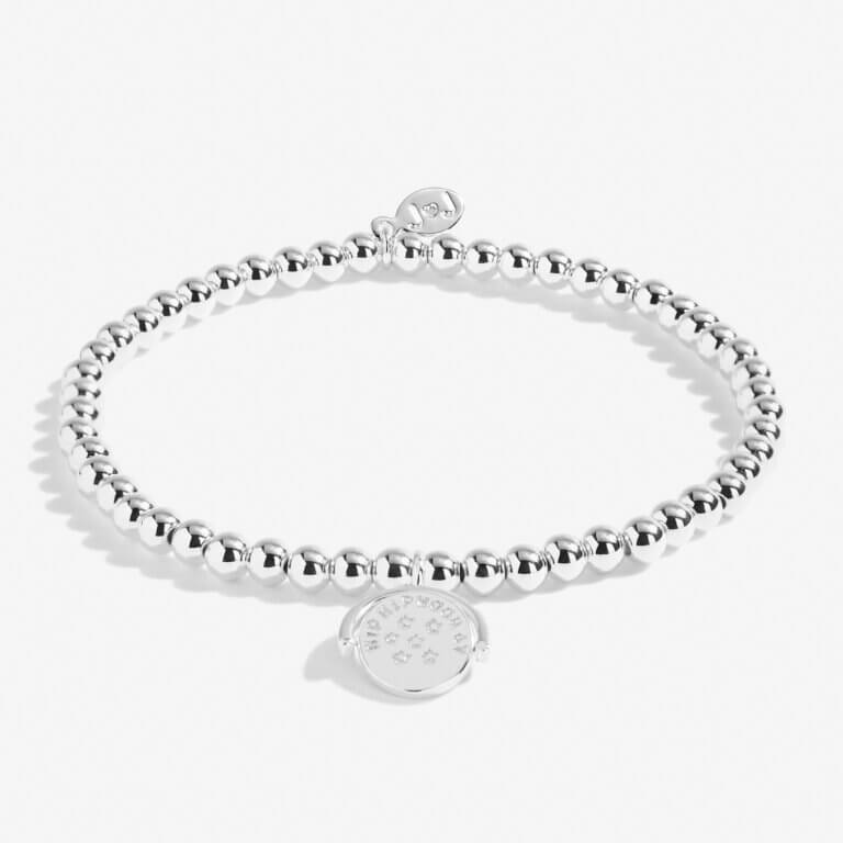 Spinning Boxed A Littles | Hip Hip Hooray It's Your Birthday | Silver | Bracelet | 17.5cm Stretch
