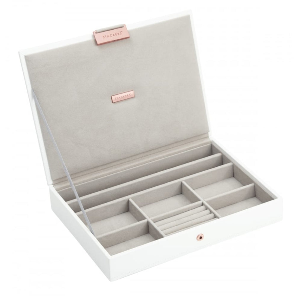 Limited Edition White Classic Lidded Stacker Rose Gold