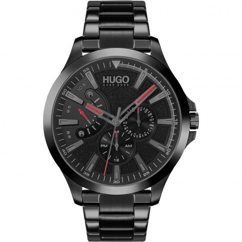 LEAP Black Multifunctional Dial & Black Bracelet Strap Gents Watch